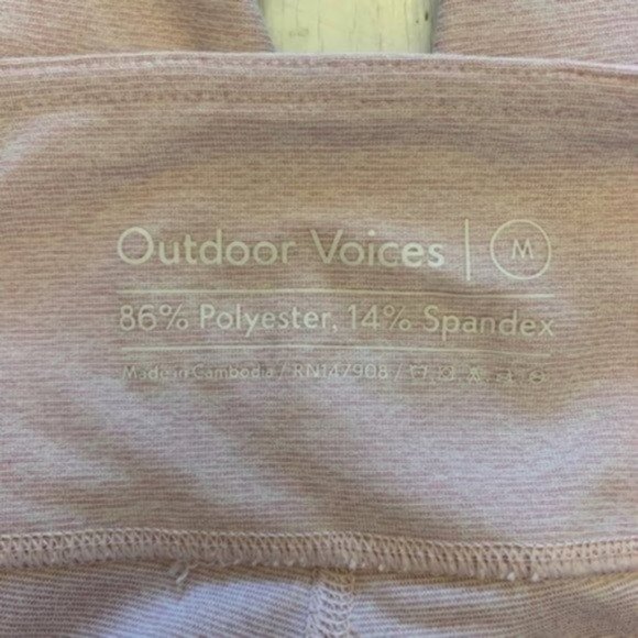 Outdoor Voices 3/4 Warmup Leggings Dahlia Light Pink Medium - Picture 6 of 6